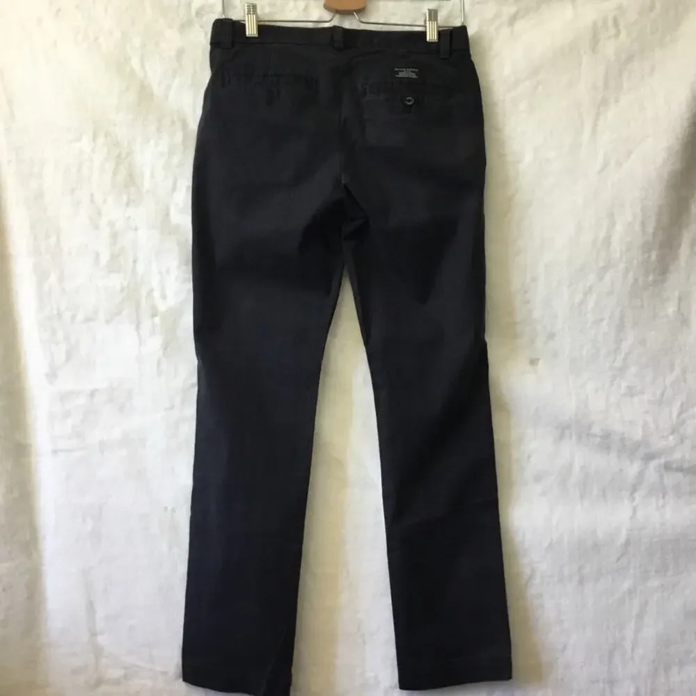 Banana Republic Black Men's Flat Front Aiden Strength Chinos